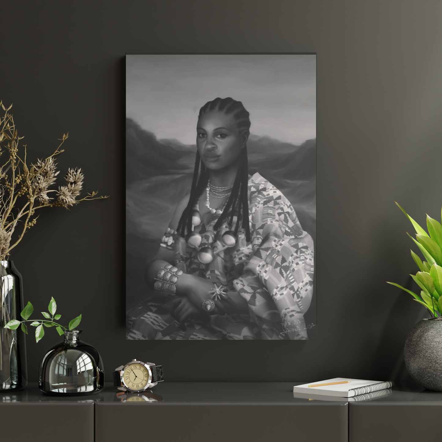 Mama Lisa Black and White